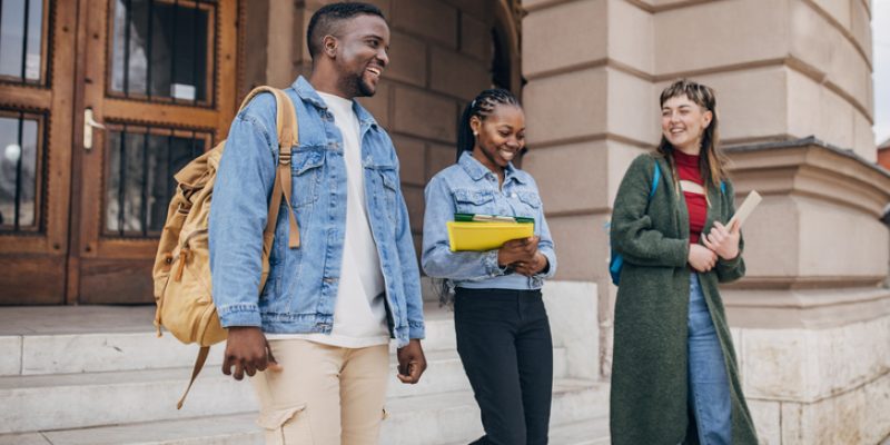 College students on campus