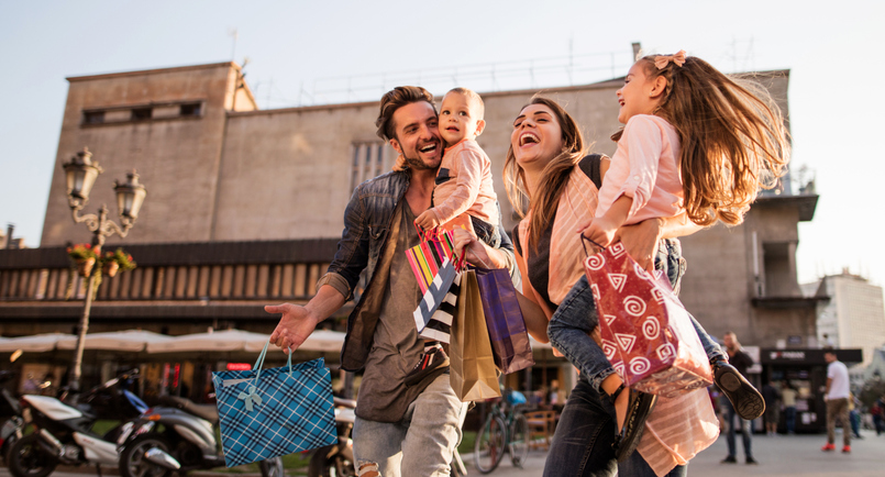 Retail shopping - family
