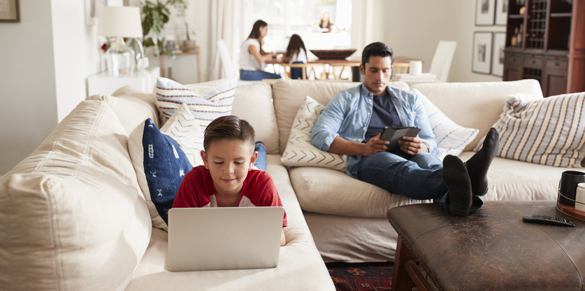 Family with devices